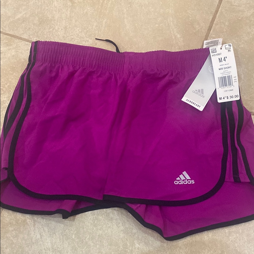 Adidas Women's fuchsia M20 4” Shorts. NWT